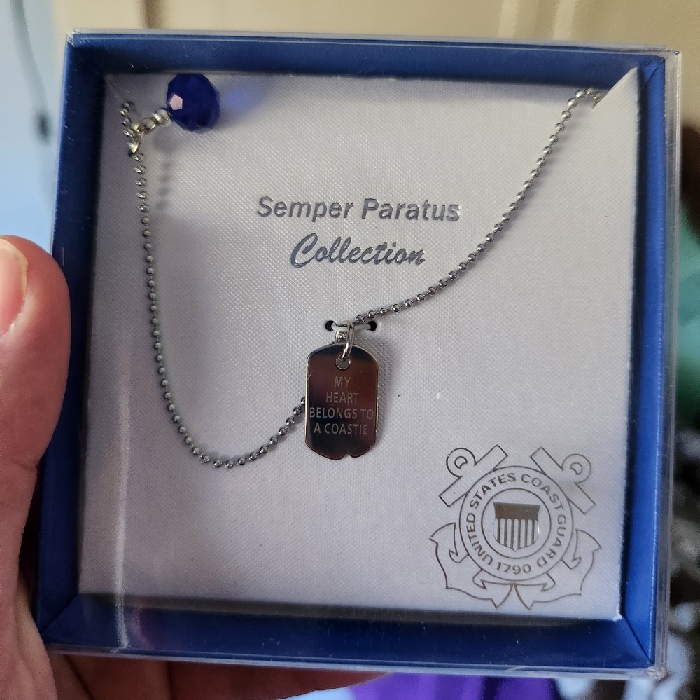 My heart belongs to a coastie Necklace- NEW